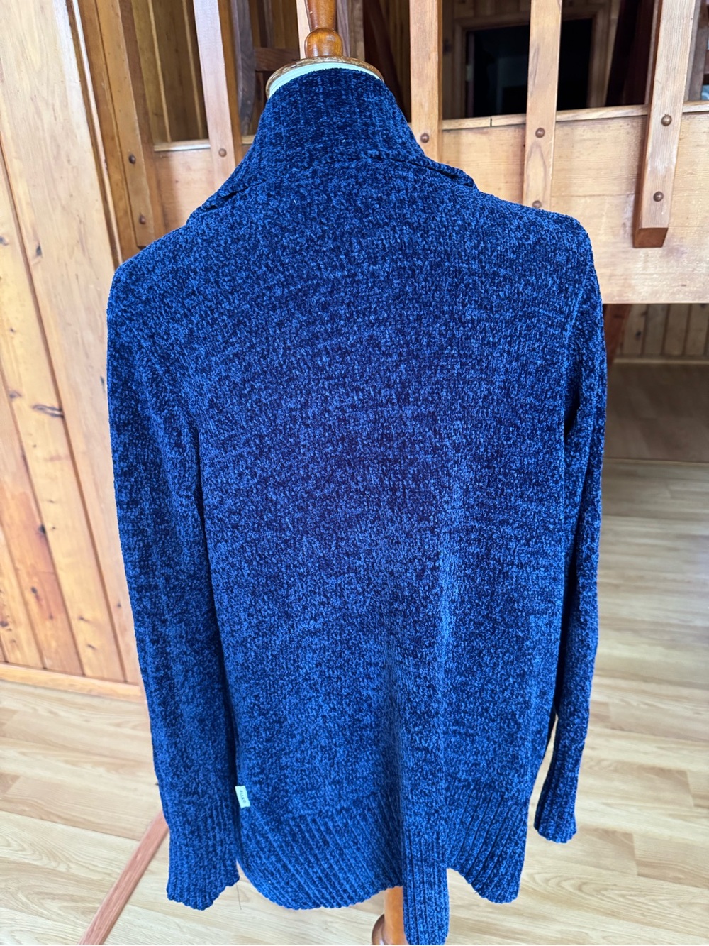 ORVIS size Medium M NEW NEW cardigan blue sweater chenille - Picture 4 of 9